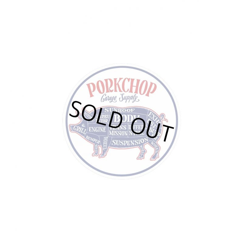 画像1: PORKCHOP GARAGE SUPPLY (ポークチョップガレージサプライ) PORKCHOP CIRCLE STICKER  (1)