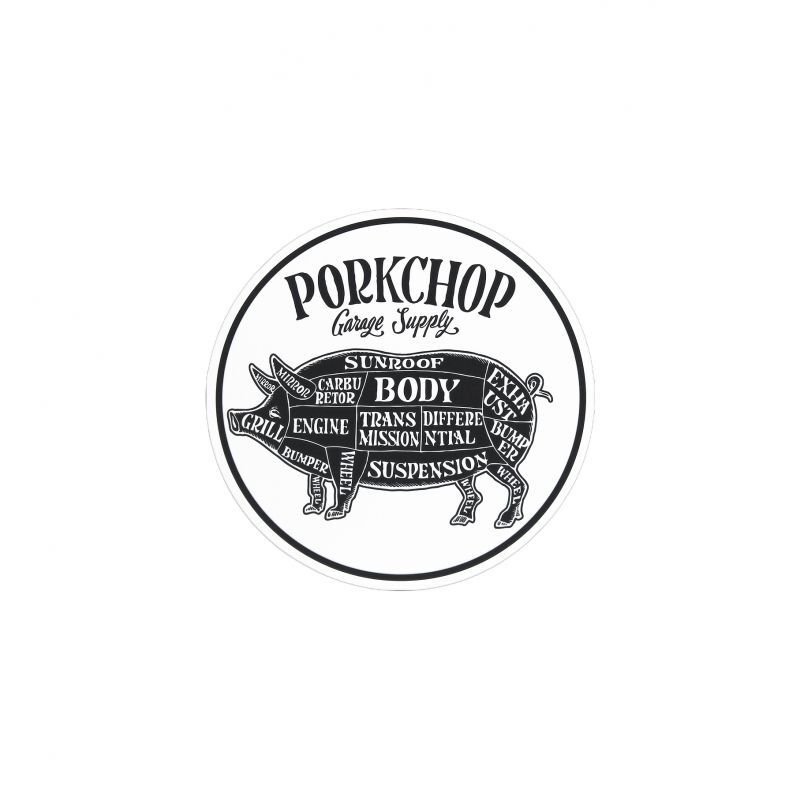 画像1: PORKCHOP GARAGE SUPPLY (ポークチョップガレージサプライ) PORKCHOP CIRCLE STICKER  (1)