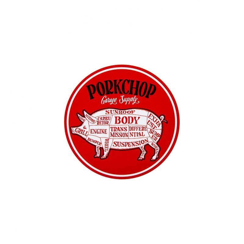 画像1: PORKCHOP GARAGE SUPPLY (ポークチョップガレージサプライ) PORKCHOP CIRCLE STICKER  (1)