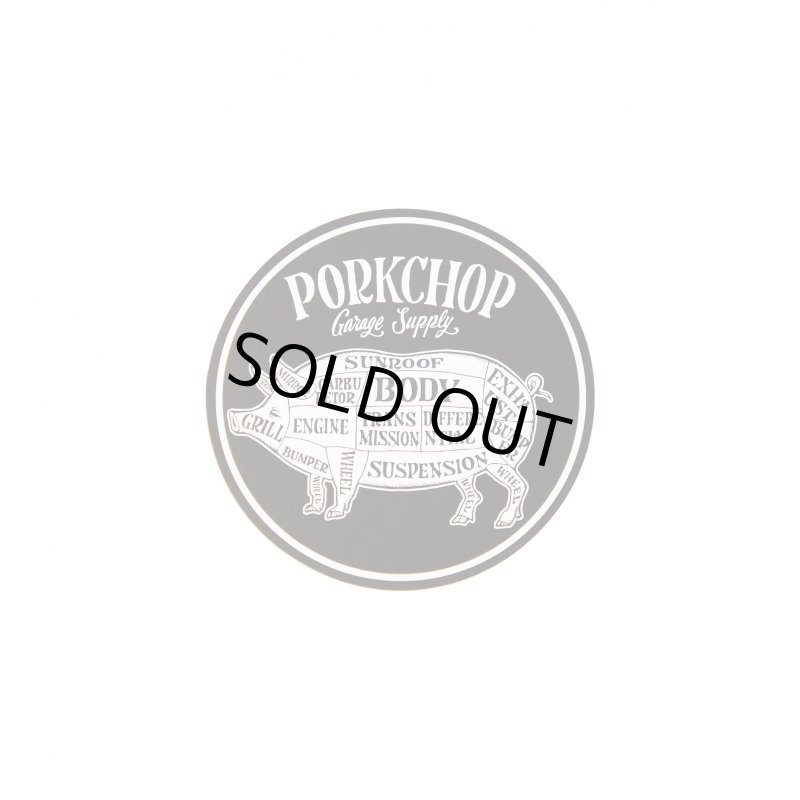 画像1: PORKCHOP GARAGE SUPPLY (ポークチョップガレージサプライ) PORKCHOP CIRCLE STICKER  (1)