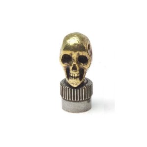 画像1: HATCHET Metal Work Studio (ハチェットメタルワークスタジオ) HBC-1-B "VintageSkull" ValveCap 