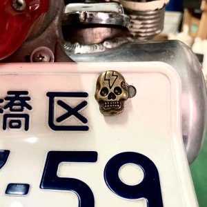 画像3: HATCHET Metal Work Studio (ハチェットメタルワークスタジオ) HNB-9-B "SKULL" NumberBolt 