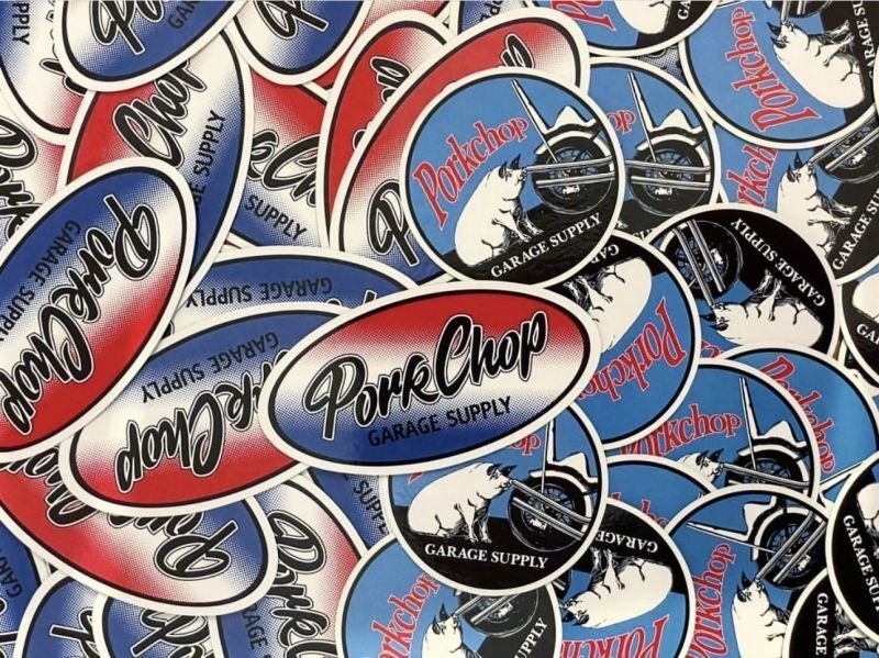 画像1: PORKCHOP GARAGE SUPPLY | OVAL TRICOLOR STICKER 