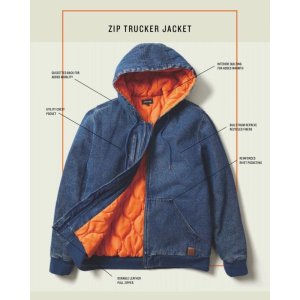 画像1: BRIXTON (ブリクストン) | BUILDERS ZIP HOOD JACKET 