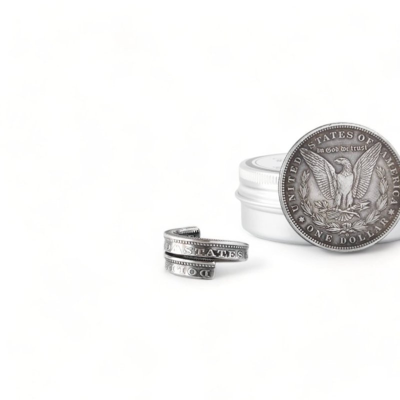 画像2: RAOING (ローイング) | Morgan Dollar Spiral Ring  (2)
