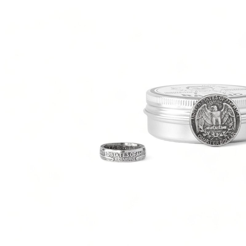 画像1: RAOING (ローイング) | Quarter Dollar Coin Ring【Eagle】  (1)