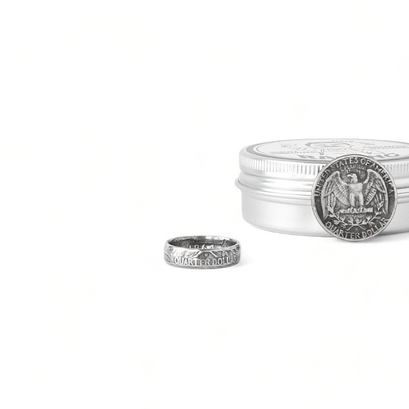画像2: RAOING (ローイング) | Quarter Dollar Coin Ring【Eagle】  (2)