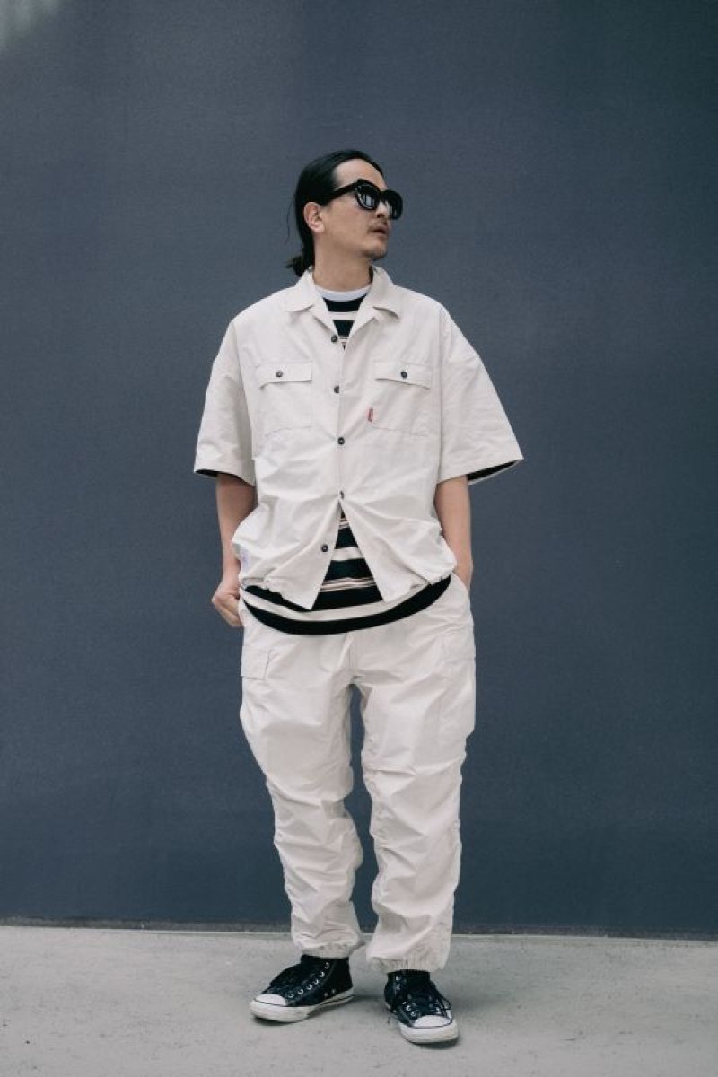 画像1: FLUTTER (フラッター) | T/C Open Collar S/S Work Shirts 
