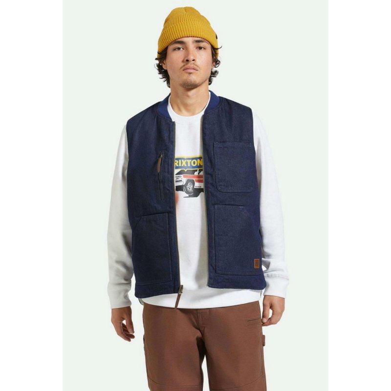 画像5: 【30%OFF】BRIXTON (ブリクストン) | Brixton Builders Abraham Reversible Vest  (5)