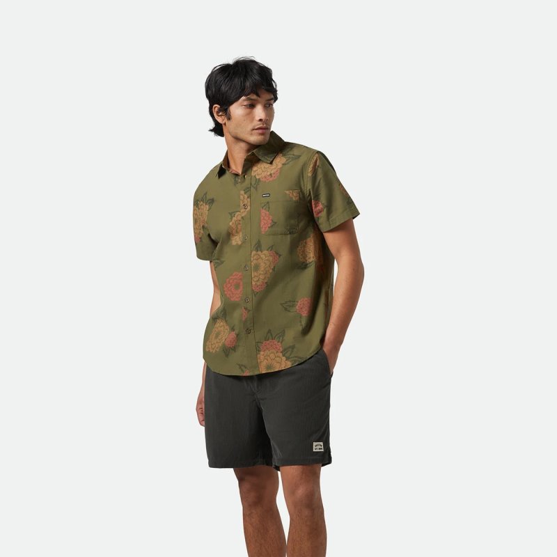 画像3: BRIXTON (ブリクストン) | CHARTER PRINT S/S WVN  (3)