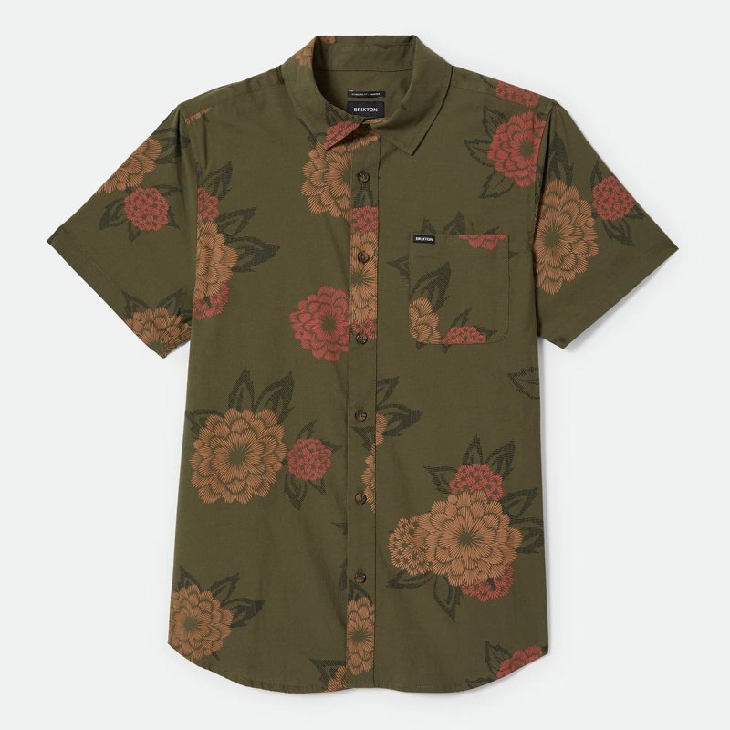 画像1: BRIXTON (ブリクストン) | CHARTER PRINT S/S WVN  (1)