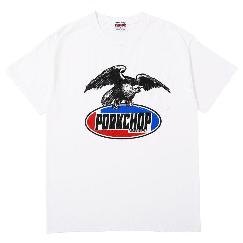 画像1: PORKCHOP GARAGE SUPPLY | EAGLE LOGO POCKET TEE  (1)