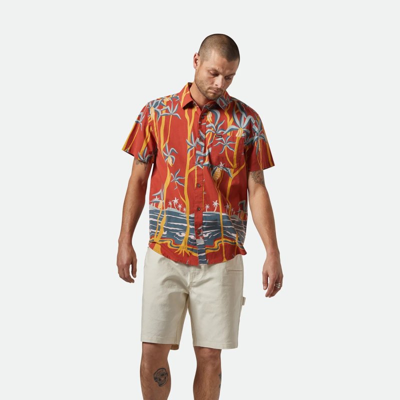 画像6: BRIXTON (ブリクストン) | CHARTER PRINT S/S WVN  (6)