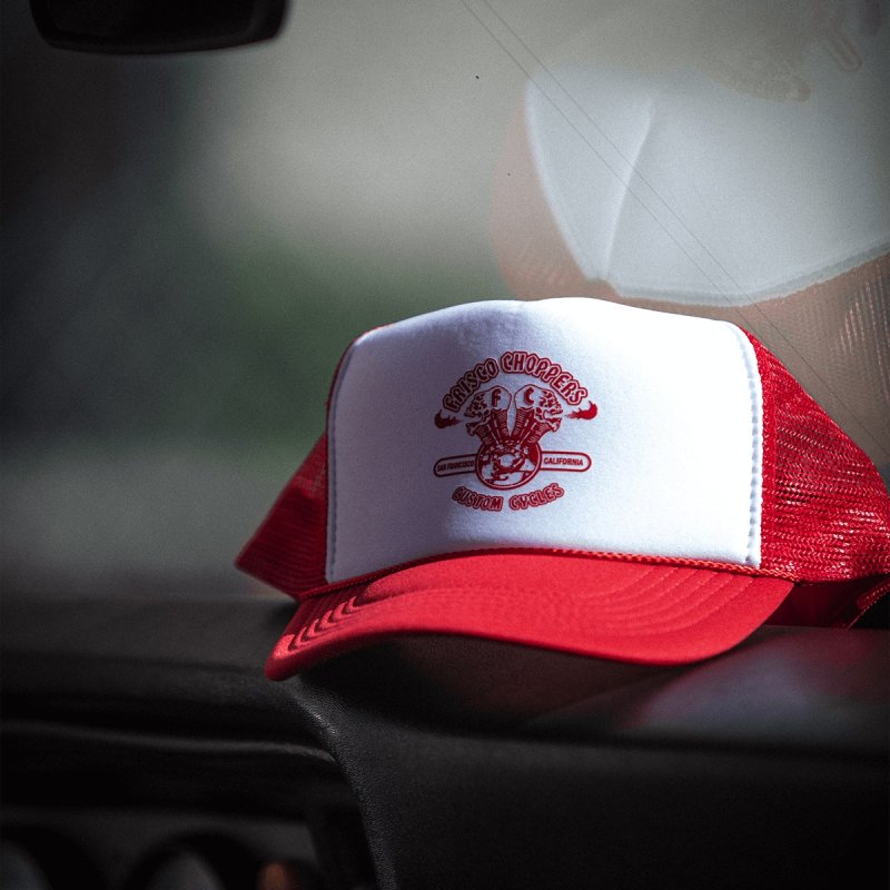 画像2: FRISCO CHOPPERS | FLAMING SKULL CAP  (2)