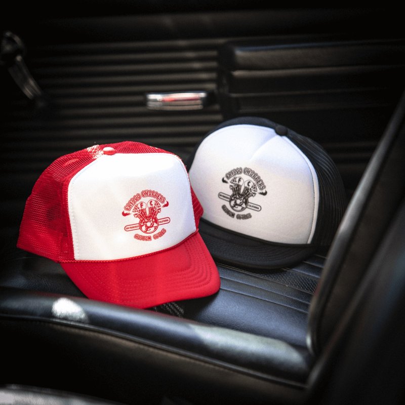 画像1: FRISCO CHOPPERS | FLAMING SKULL CAP 