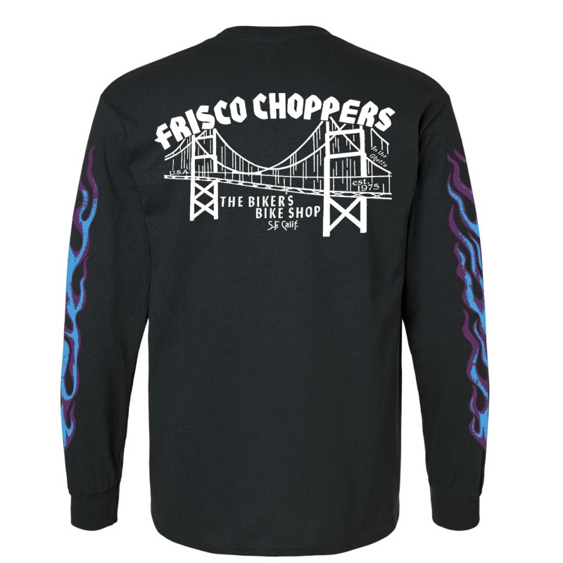 画像3: FRISCO CHOPPERS | FLAMING SKULL L/S TEE  (3)
