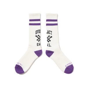 画像1: EVILACT (イーヴルアクト) | CROSS BONE SOCKS 