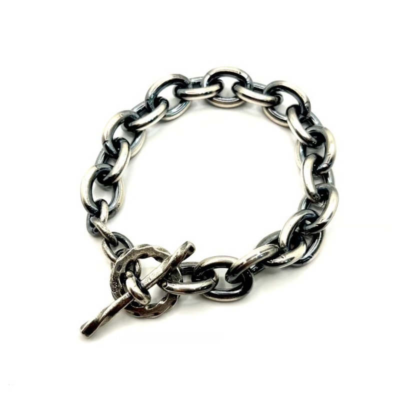 画像1: HATCHET Metal Work Studio (ハチェットメタルワークスタジオ) | HB-25-SP "SilverPlating"(Silver925 Parts) Bracelet  (1)