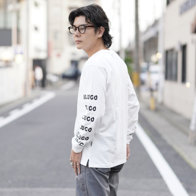 画像2: BLUCO (ブルコ) | HEAVY DRY COTTON PRINT L/S TEE -Artwork by 遊鷹-  (2)