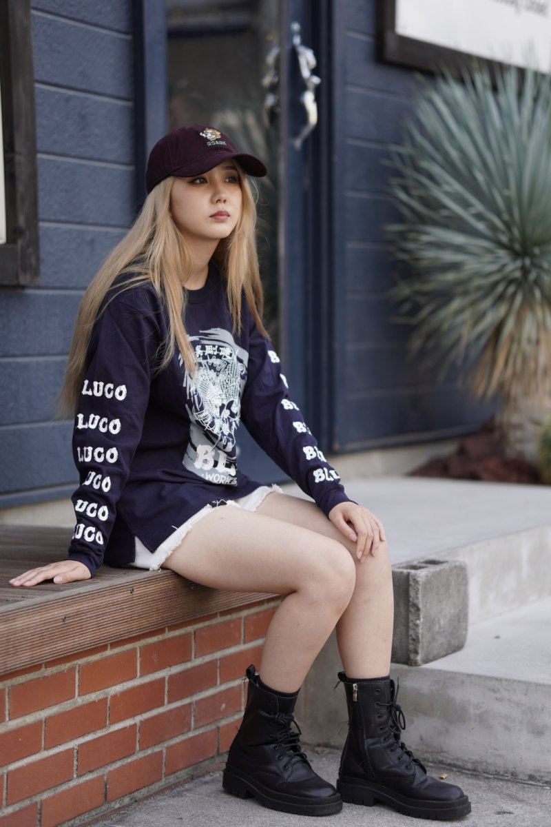 画像1: BLUCO (ブルコ) | HEAVY DRY COTTON PRINT L/S TEE -Artwork by 遊鷹- 