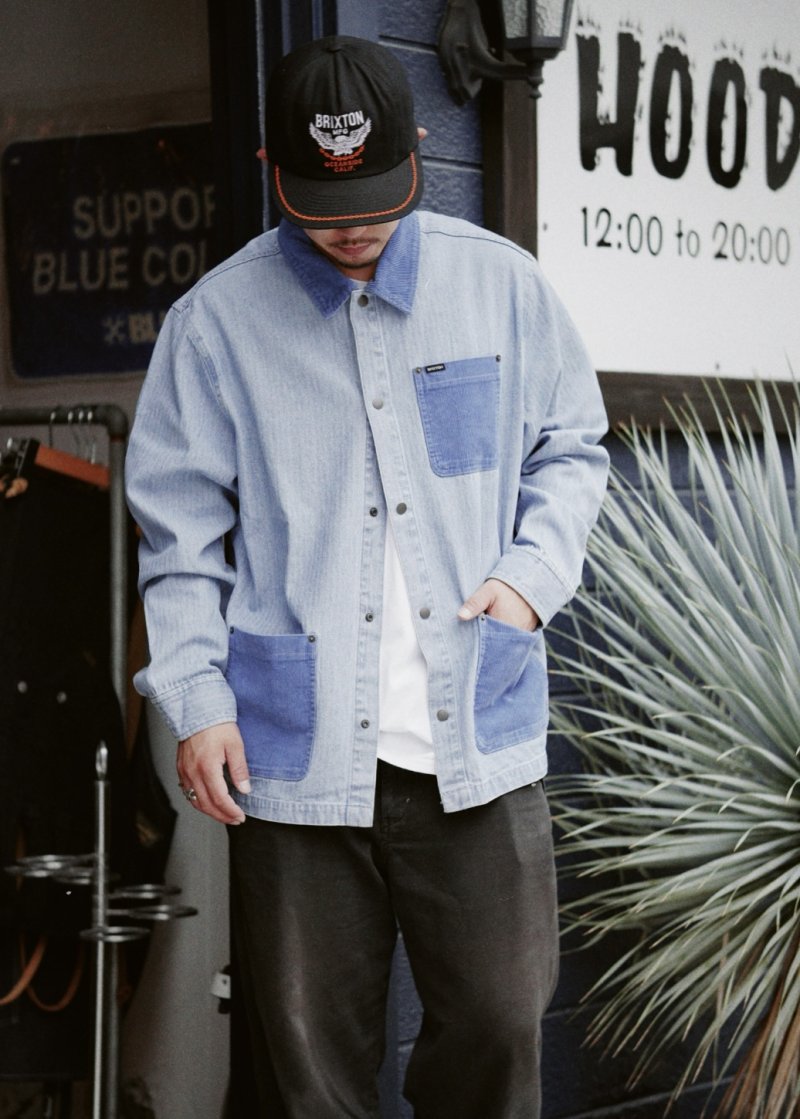 画像2: BRIXTON (ブリクストン) | HERRINGBONE LW CHORE COAT 