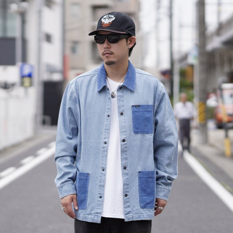 画像1: BRIXTON (ブリクストン) | HERRINGBONE LW CHORE COAT  (1)