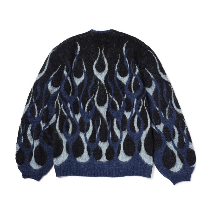 画像2: EVILACT (イーヴルアクト) | FLAMES MOHAIR CARDIGAN  (2)