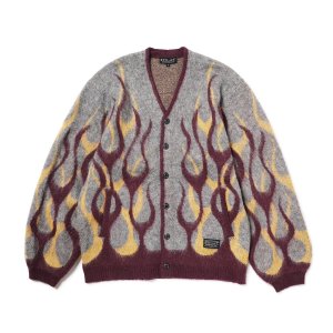 画像1: EVILACT (イーヴルアクト) | FLAMES MOHAIR CARDIGAN 