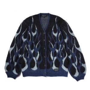 画像1: EVILACT (イーヴルアクト) | FLAMES MOHAIR CARDIGAN 