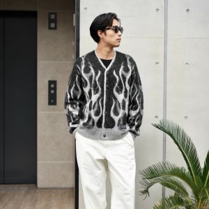 画像5: EVILACT (イーヴルアクト) | FLAMES MOHAIR CARDIGAN 