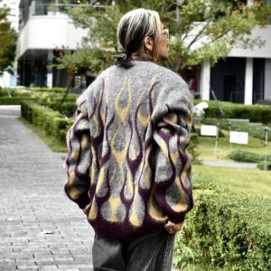 画像6: EVILACT (イーヴルアクト) | FLAMES MOHAIR CARDIGAN 