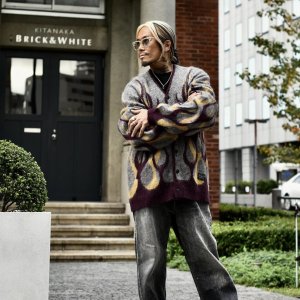 画像4: EVILACT (イーヴルアクト) | FLAMES MOHAIR CARDIGAN 