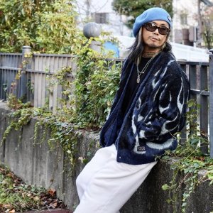 画像4: EVILACT (イーヴルアクト) | FLAMES MOHAIR CARDIGAN 