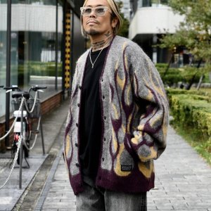 画像5: EVILACT (イーヴルアクト) | FLAMES MOHAIR CARDIGAN 