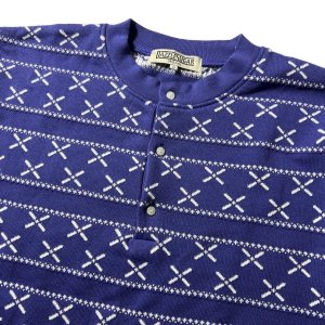 画像3: DAZZLESUGAR (ダズルシュガー) | Jacquard Henley L/S tee 