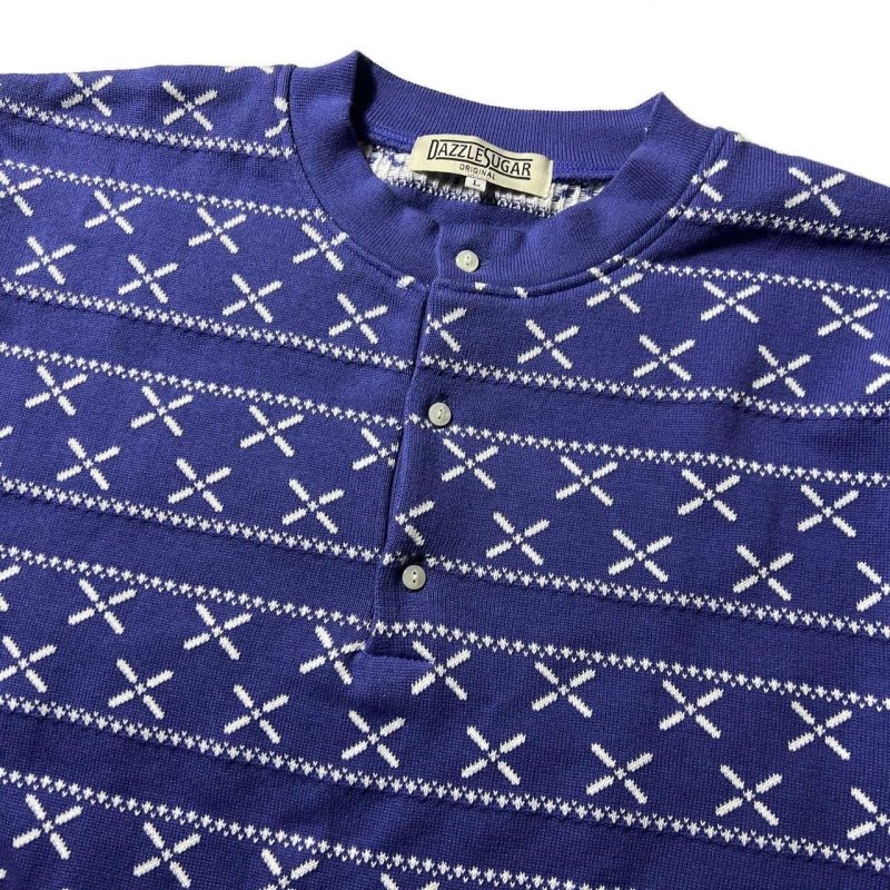 画像3: DAZZLESUGAR (ダズルシュガー) | Jacquard Henley L/S tee  (3)
