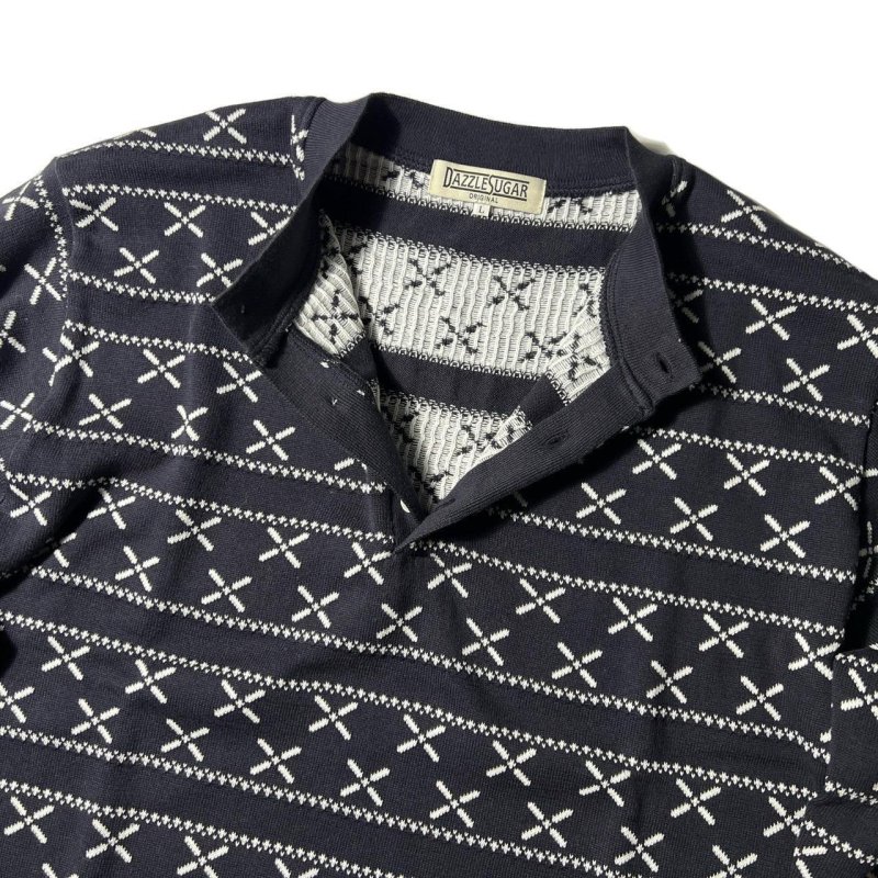 画像4: DAZZLESUGAR (ダズルシュガー) | Jacquard Henley L/S tee  (4)