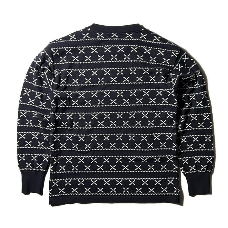 画像2: DAZZLESUGAR (ダズルシュガー) | Jacquard Henley L/S tee  (2)