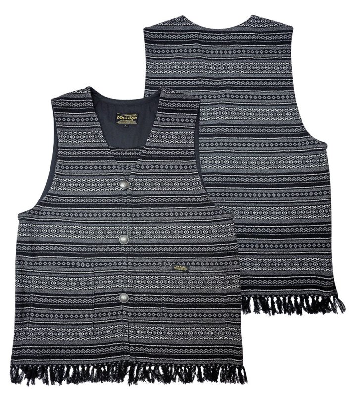 画像1: Vin&Age (ヴィンアンドエイジ) | NATIVE FRINGE VEST  (1)