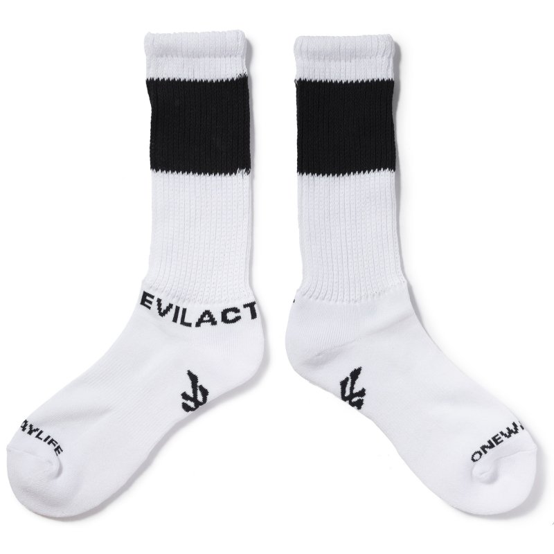 画像1: EVILACT (イーヴルアクト) | LINE LOOSE SOCKS  (1)