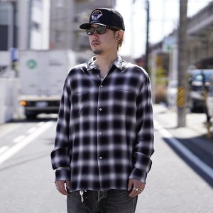 画像1: TOWNCRAFT | 60S OMBRE LOOP COLLAR SHIRTS 