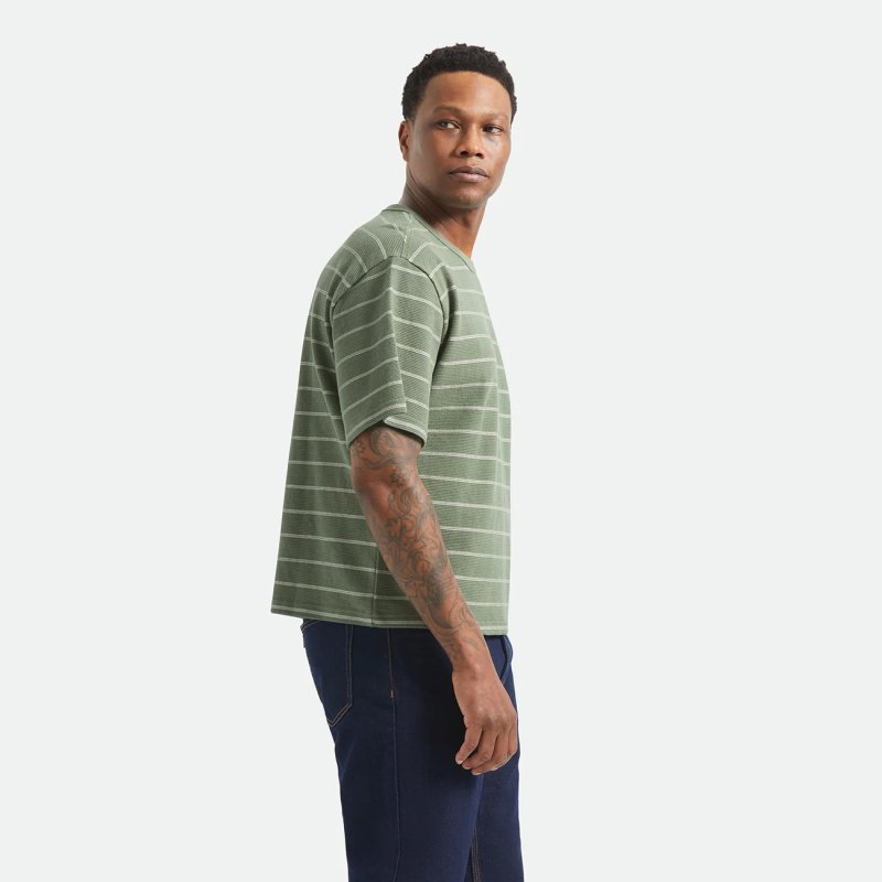 画像6: BRIXTON (ブリクストン) | SHIELD PIQUE S/S BOXY KNIT TEE  (6)