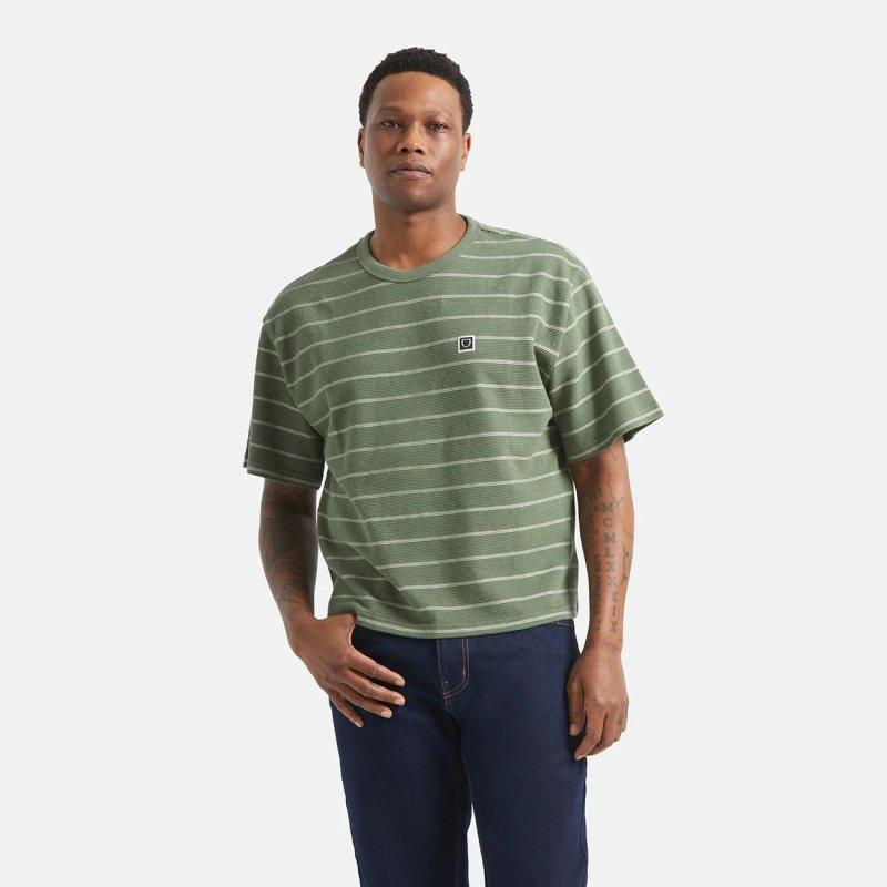 画像5: BRIXTON (ブリクストン) | SHIELD PIQUE S/S BOXY KNIT TEE  (5)