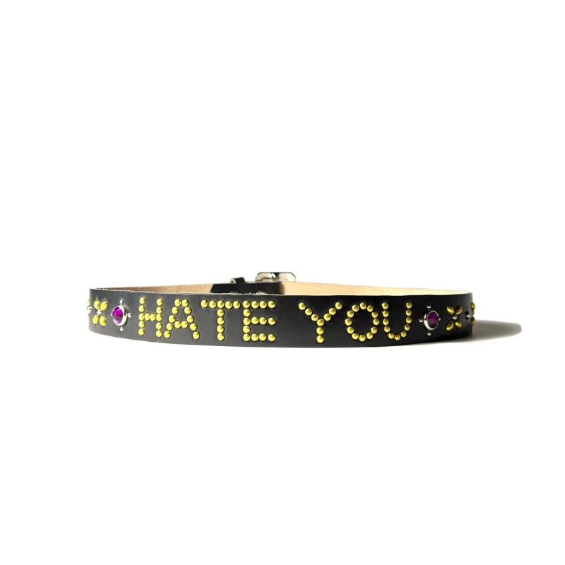 画像2: DAZZLESUGAR | -HATE YOU studs belt-  (2)