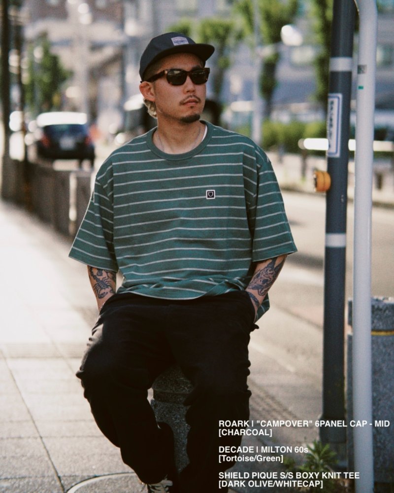 画像1: BRIXTON | SHIELD PIQUE S/S BOXY KNIT TEE 