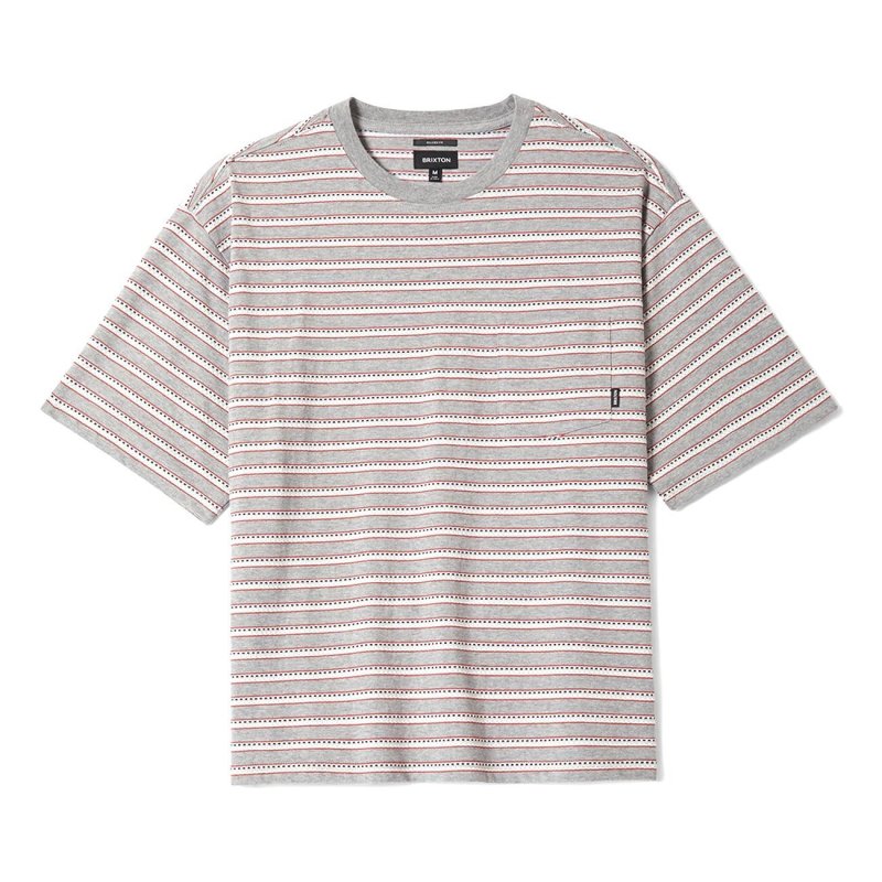 画像1: BRIXTON | POOLSIDE PIQUE BOX CROP TEE  (1)