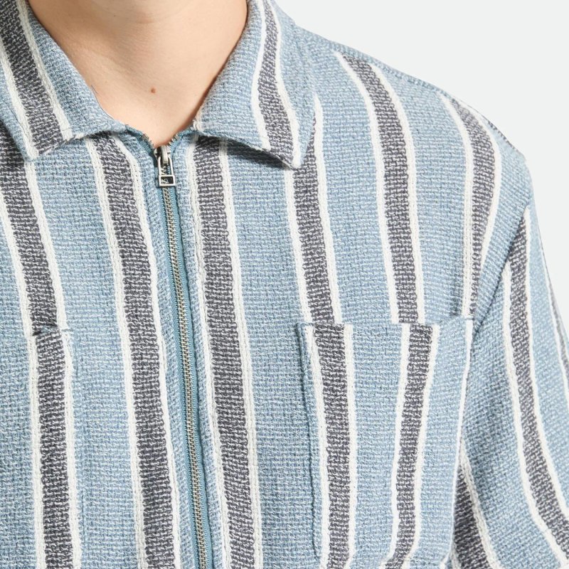 画像4: BRIXTON | THE DEXTER TEXTURED STRIPE S/S  (4)