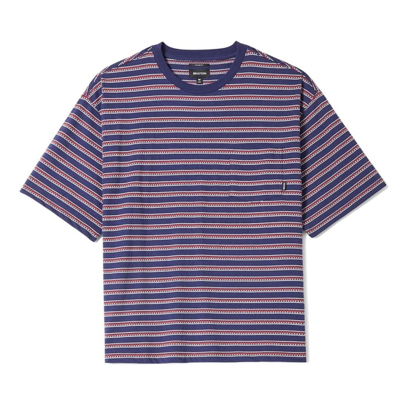 画像1: BRIXTON | POOLSIDE PIQUE BOX CROP TEE  (1)