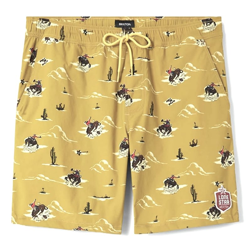 画像1: BRIXTON | EVERYDAY HYBRID SHORT 7" - TEXAS GOLD LONE STAR  (1)