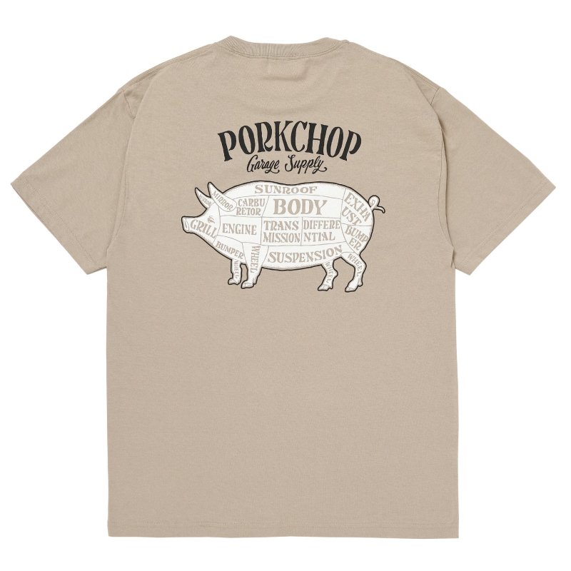 画像1: PORKCHOP GARAGE SUPPLY | PORK BACK TEE  (1)